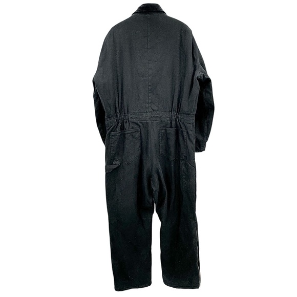Vintage Walls Blizzard Pruf Coveralls Black Workwear Jumpsuit Cord Collar | XL - Picture 8 of 13